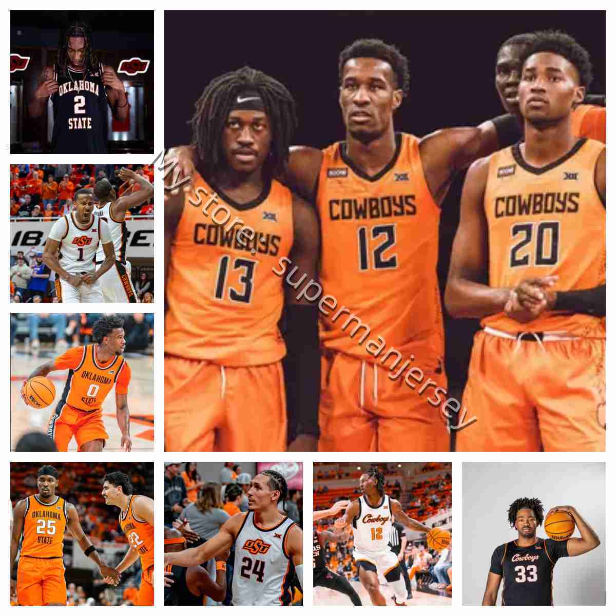 202526 Oklahoma States OSU College basketball jersey Curry Clary Coleman Miller Cole Guetta Roy Ragland Vukovic Coleman Fallah Ahmed Crotty J