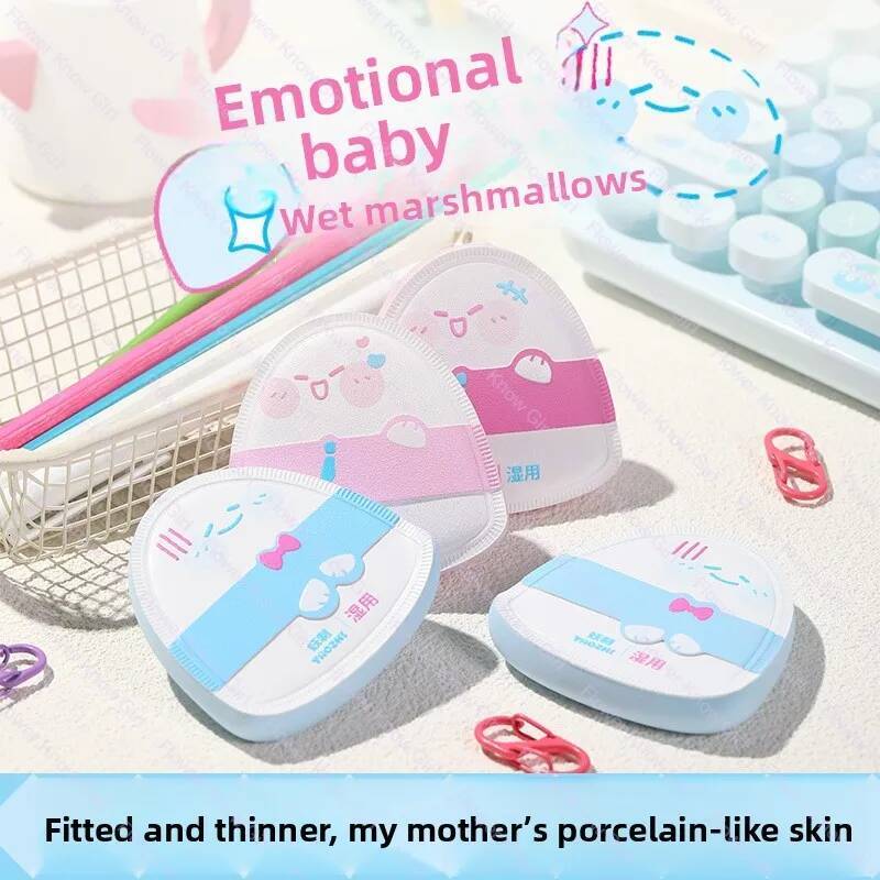 Bestseller YAOZHI Mood Baby Makeup Water Expanding Soft Blending Puff, Wet Use Marshmallow Cosmetic Sponge for Liquid Foundation ddmyHappy