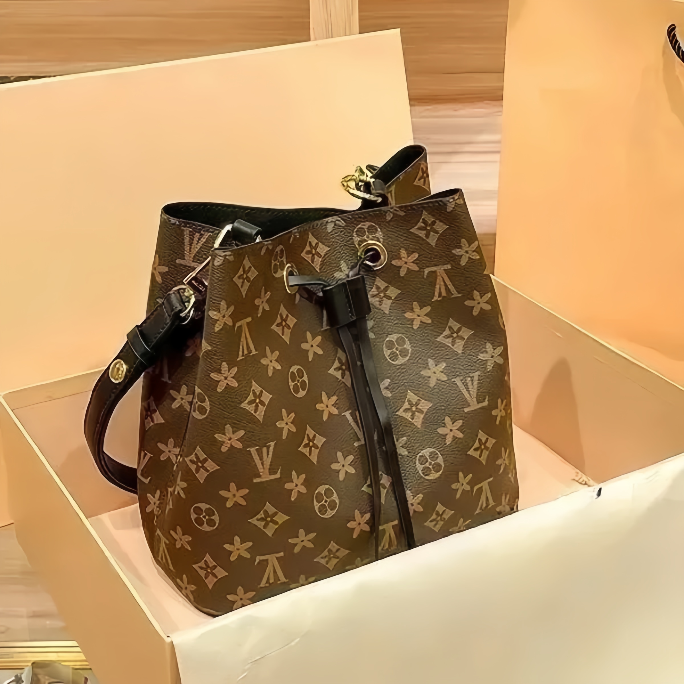 Designer Vintage Women Bucket bags Tote Bag Flower Wallet Leather Chain Crossbody Shoulder Bag Handbag louisities vittonn bag viitton Purse Luxury backpack