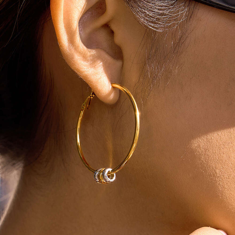 1 Stainless Earrings Luxury earring High end Feel Hoop Earrings Ins Style Titanium Steel Jewelry gift