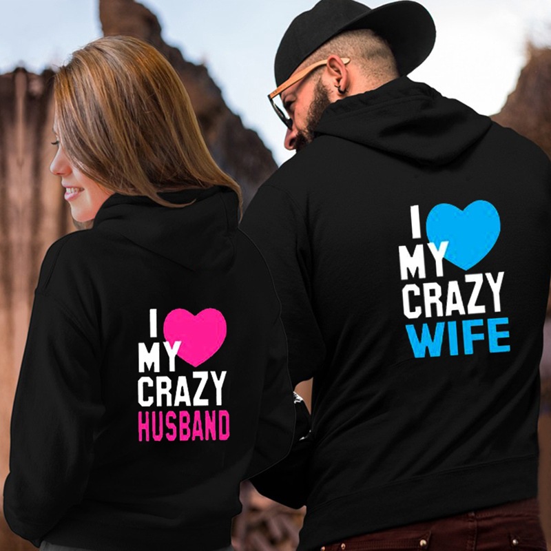 New Couple-Print Hoodie Valentine's Day Pullover Hoodie with Hood - TT6565
