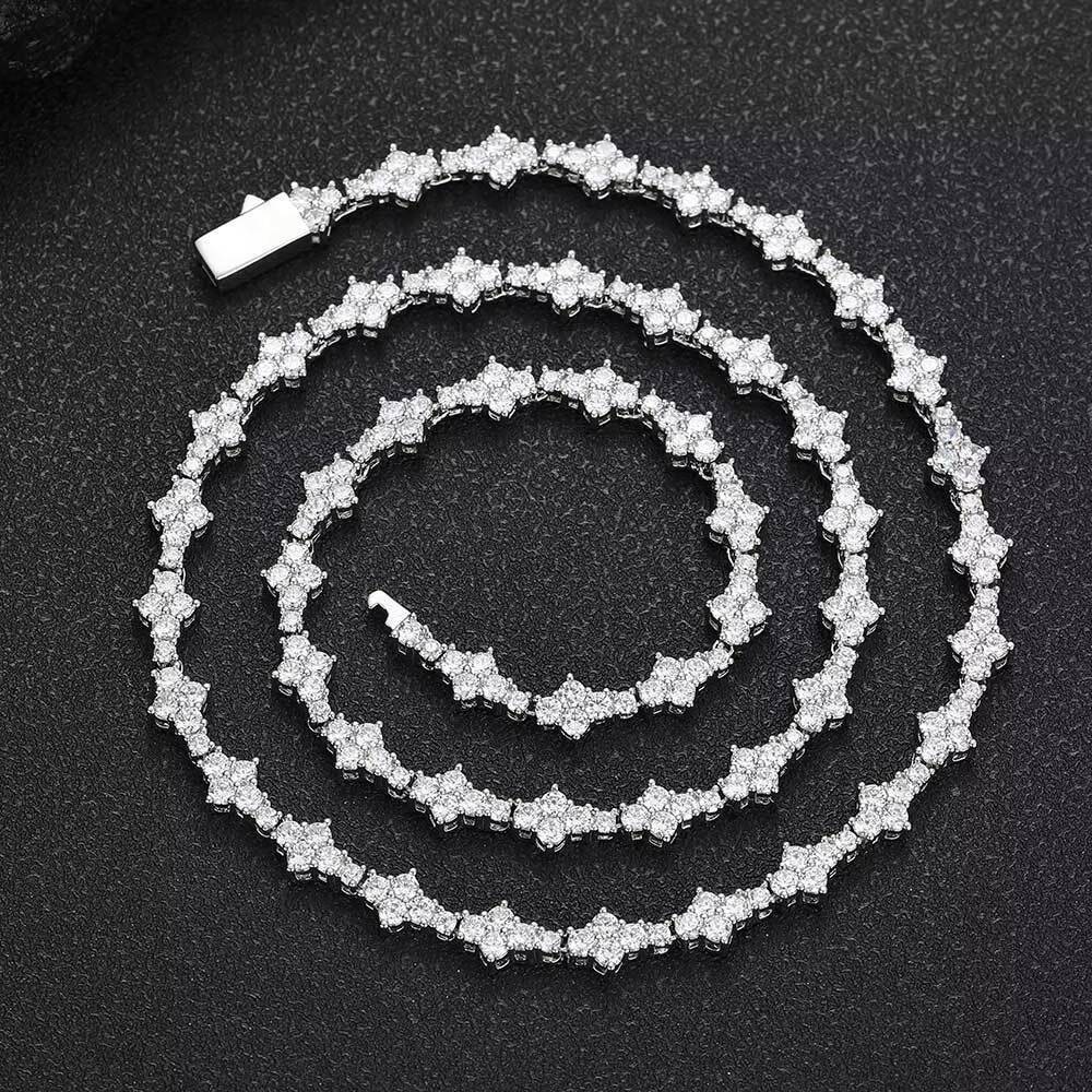 Luxury Hip Hop Chain S925 Silver Moissanite Cross Bracelet Moissanite Pendant Cross Necklace