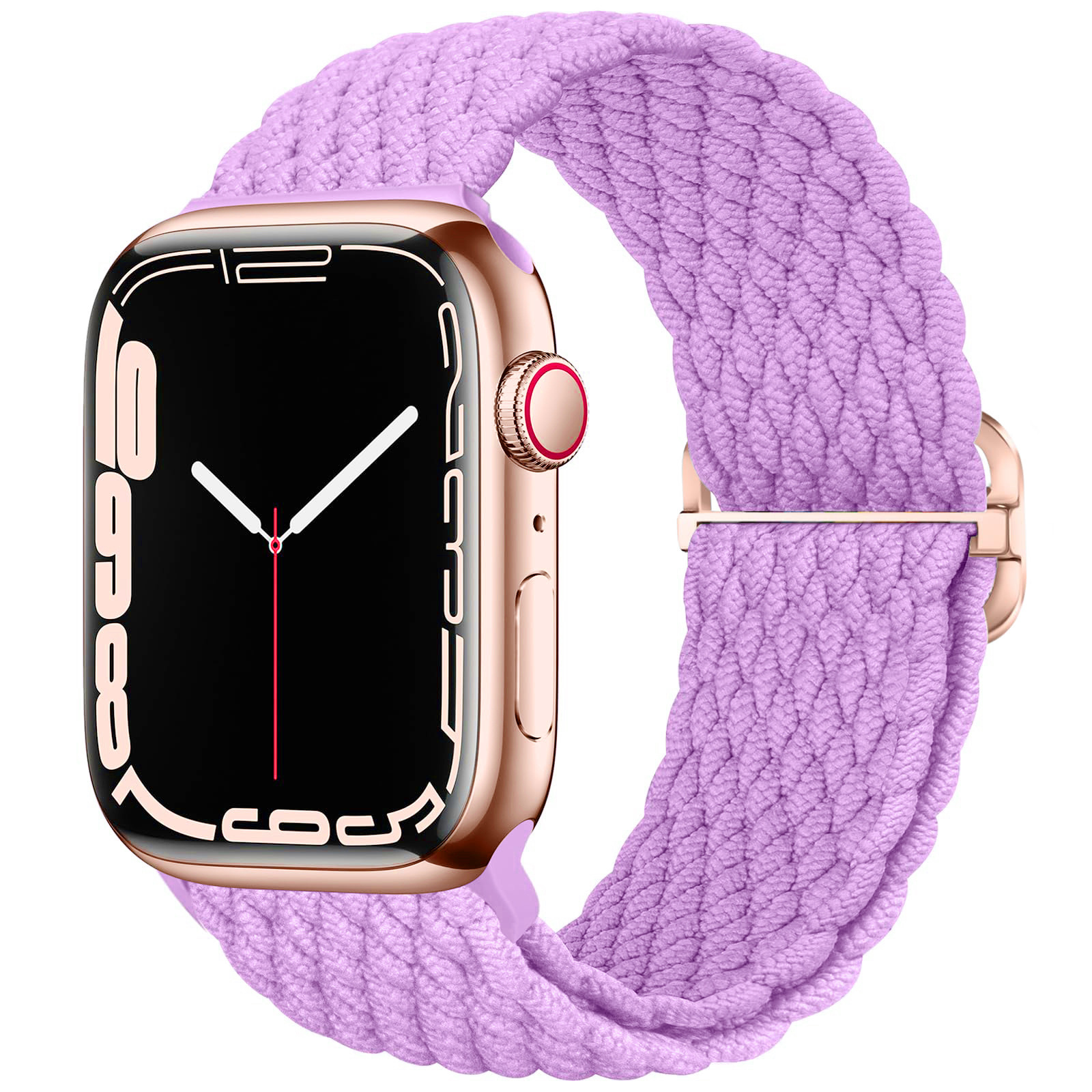 Compatible with Apple Watch Band Applewatch Striped Nylon Woven iWatch Rainbow Color Block Design