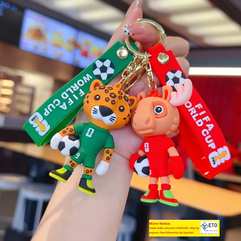 2026 World Cup Keychains Fan Merchandise Cartoon Mascots Pendants Car Ornaments Small Gifts Wholesale 968 LL