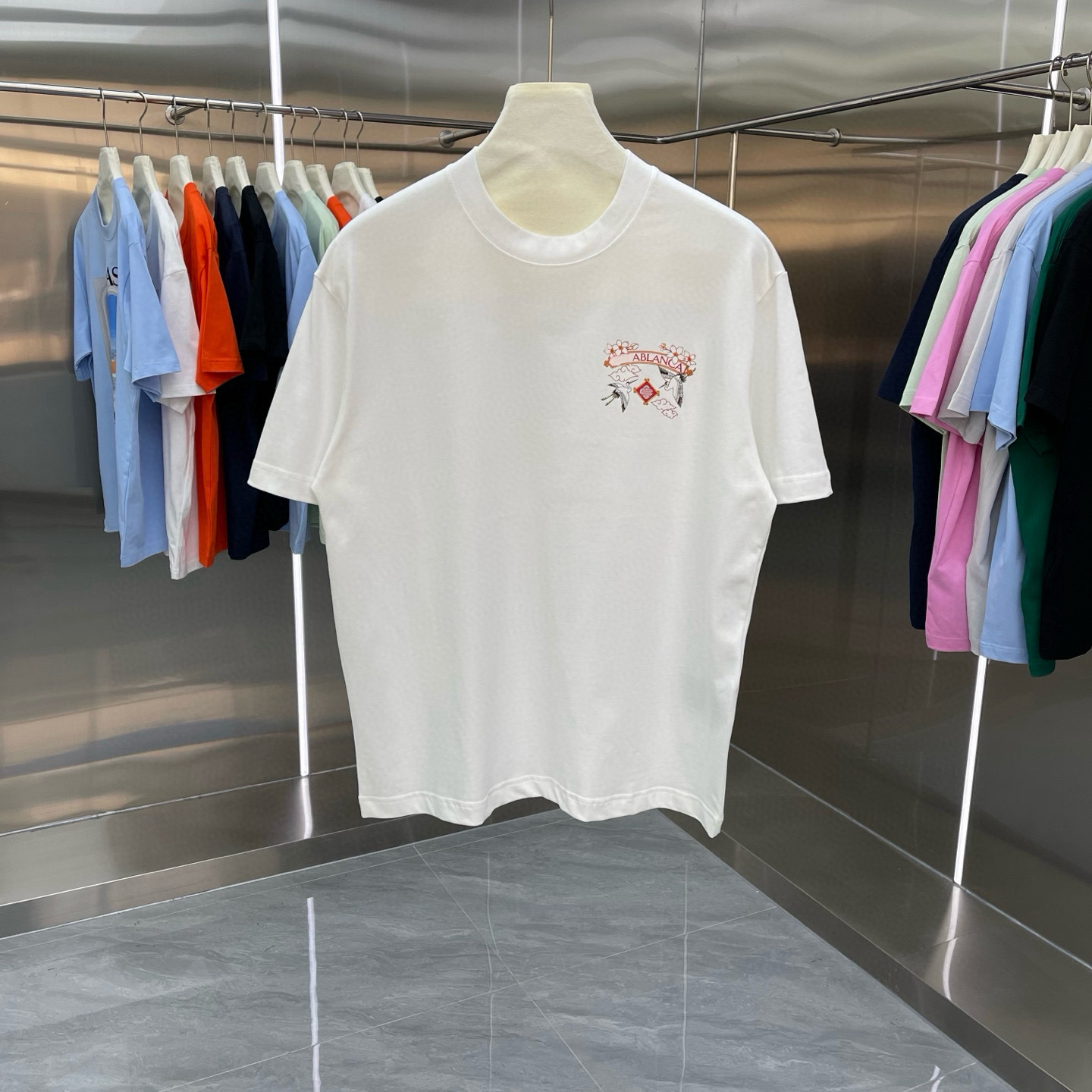 2026Men's Plus Tees & Polos Round neck embroidered and printed polar style summer wear with street pure cotton T-Shirts l44