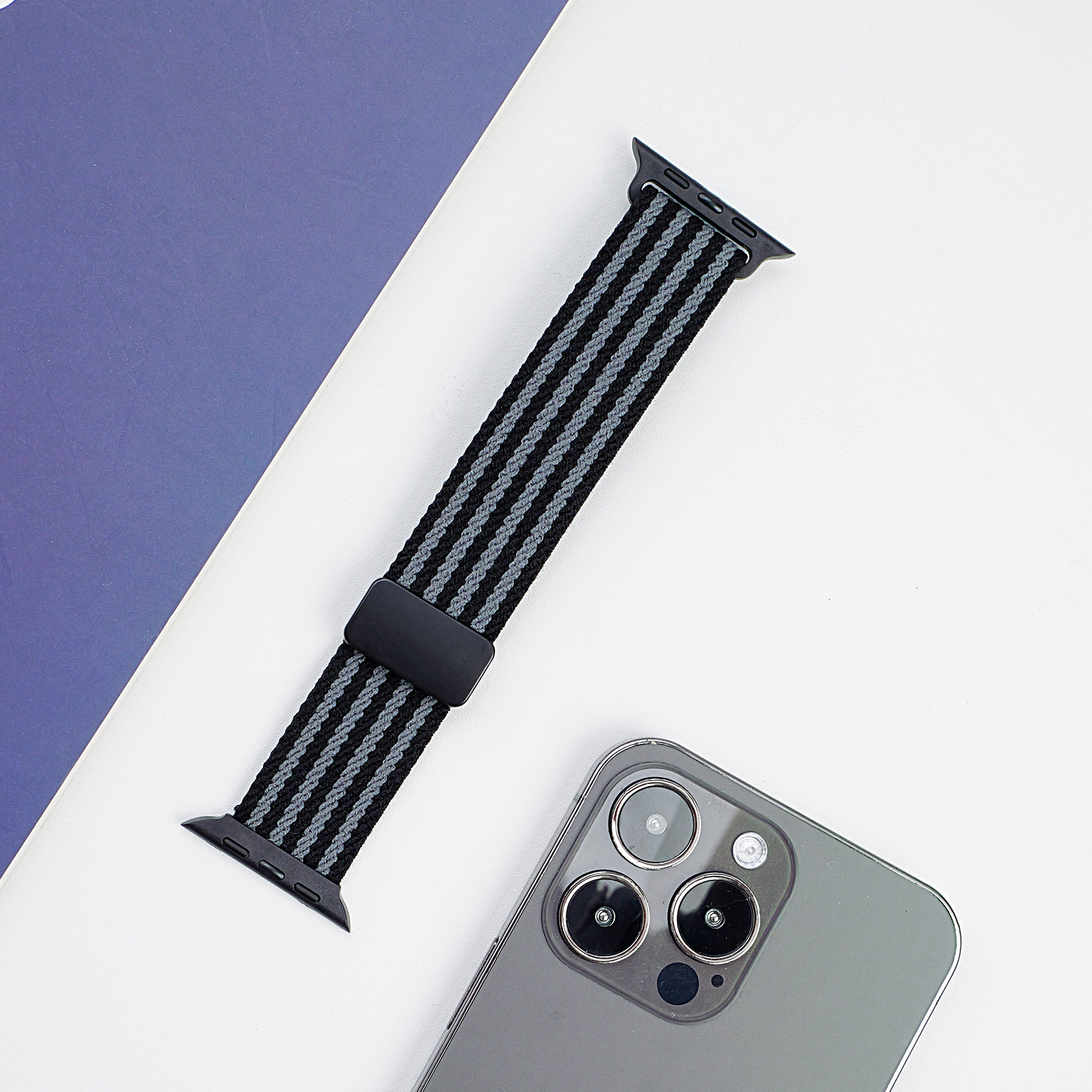 Suitable for S11 Nylon Woven Elastic Magnetic Buckle Apple S109 Huawei GT5/4 Watch Band