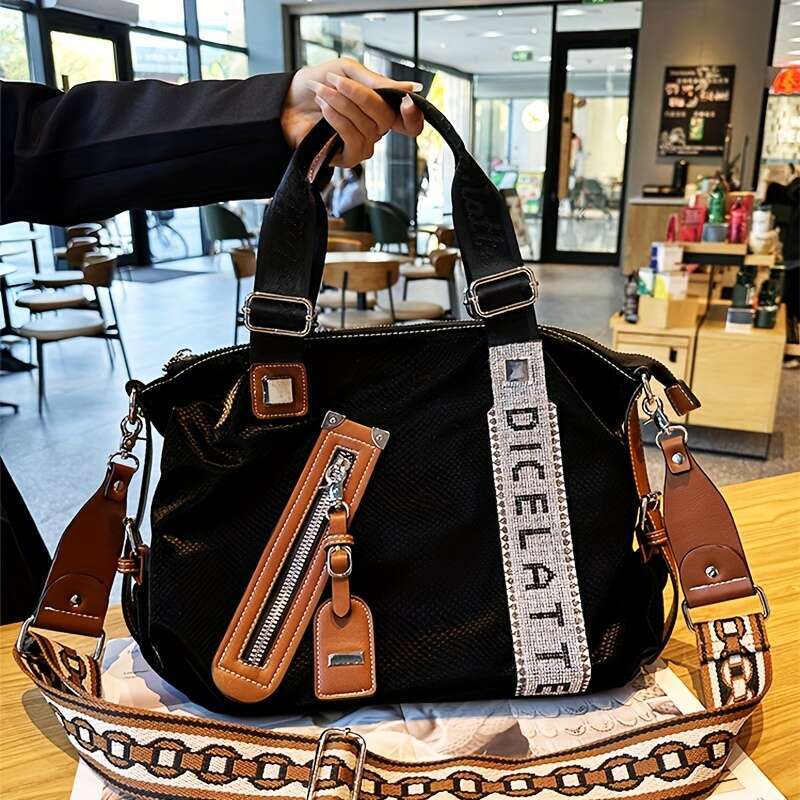 JINXIANGGUO Ladies Tote Bag A Spacious Handbag For Travel Can Be Carried On The Shoulder Or Crossbody