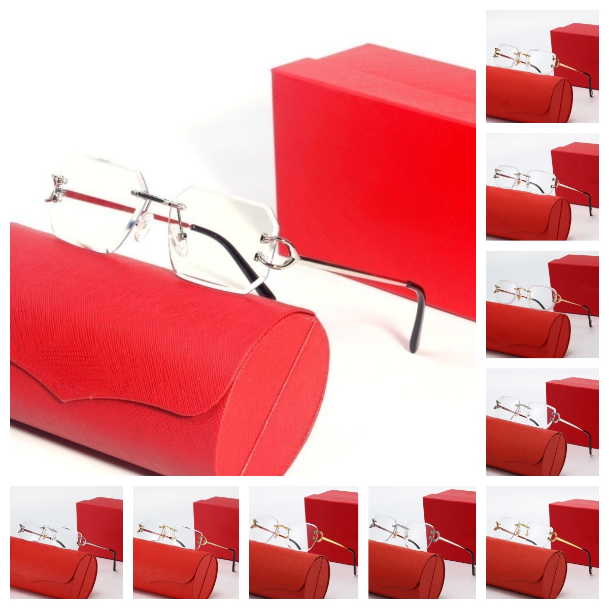 Elegant Men Women Sunglasses Gem-Cut Metal Frame Silver Luxury UV400 Protection Gradient Lens Luxury Gift for Him and Her High-End Fashion Lovers Modern Classic