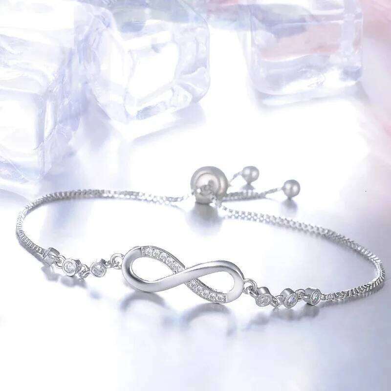 New fine Silver Color pretty Crystal Bracelets for Women Fashion Jewelry Party Wedding Accessories Valentine's Day Gifts