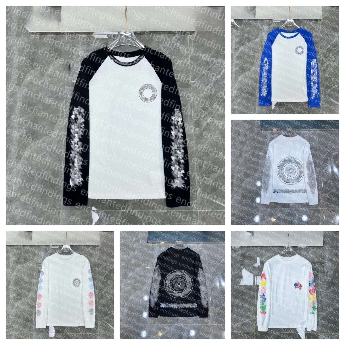 Chrome Hoodie mens designer shirt graphic tee designer clothes shirts for men designer shirt men fashion men t shirt tshirt mens Hip hop loose sleeves designer 2025