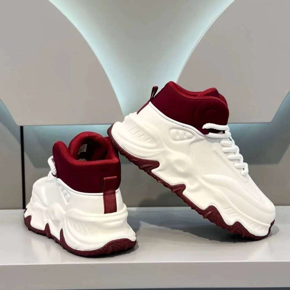 Free Gift Spring Autumn New Thick Sole Elevated Casual Comfortable and Breathable Sports Running Men's Vulcanize Shoes With Box
