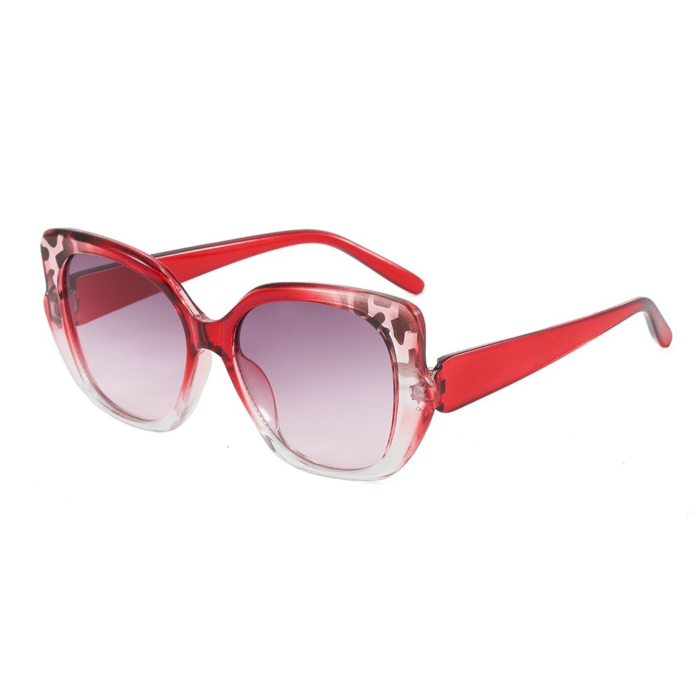 New European and American Trend Cat Eye Large Frame Ins Hot Girl Personality Casual Street Style UV Protection Sunglasses
