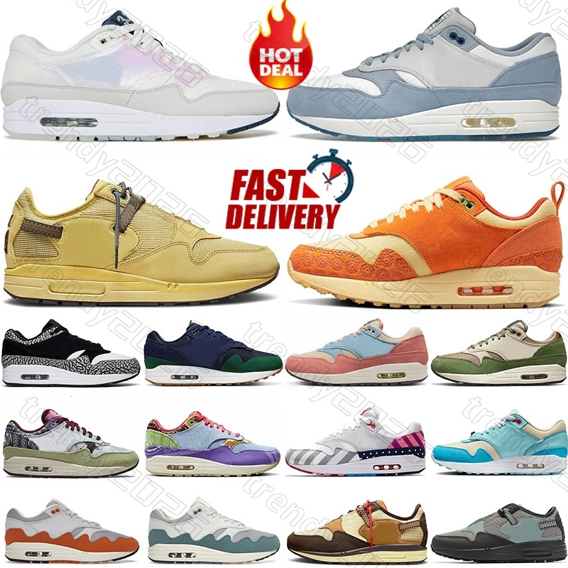 2026 mens running shoes 1 87 Saturn Gold Cactus Jack Ironstone Mystic Dates Crepe Hemp Blueprint sneakers men women outdoor sports trainers walking jogging