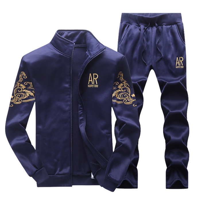 Trendy Unisex Gym Wear Ensemble Featuring Vibrant Design Jackets and Coordinating Trousers