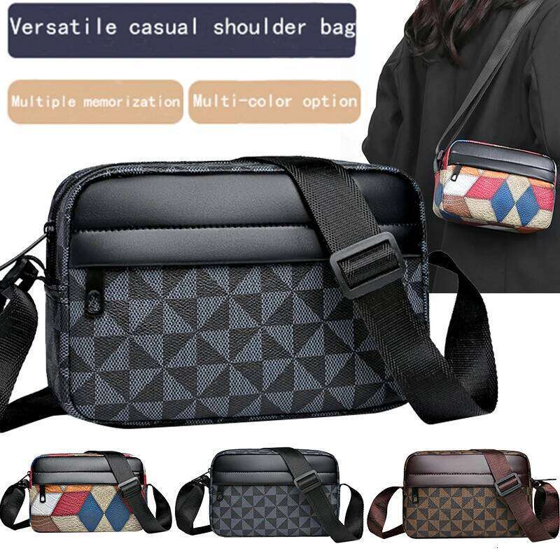 Colorblock Shoulder - Trendy Patchwork Crossbody Purse Mini Phone Bag for Women