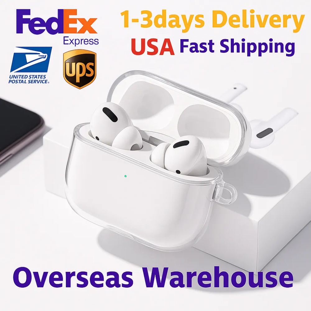 USA Stock ANC Noise for apple AirPods pro 3 2 earphone 3rd 5 4 6 earphones 3 Solid Silicone Cute Protective Headphone Cover Wireless Charging 3nd 2nd pro2 usbc anc case