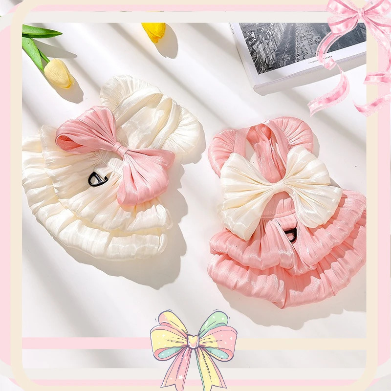 Baby Cloth Doll Flowing Yarn Princess Pet Clothes Summer Thin Dress Outdoor Cat Outfit Clothing Supply 251225 H260130