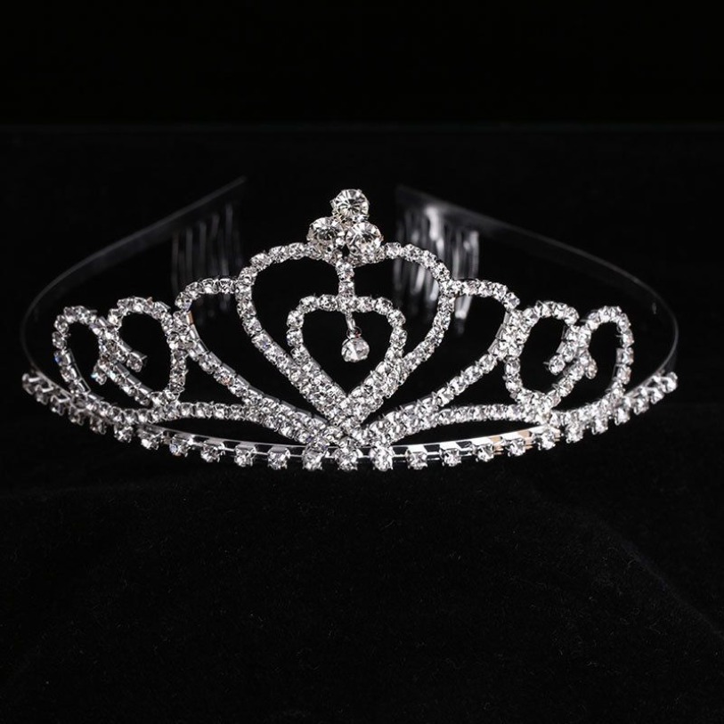 Beautiful Rhinestone Headpieces Crystal Hot Hair Comb for Women or Girls Wedding Party Gift Silver Decorative Head Tiara Accessories D29