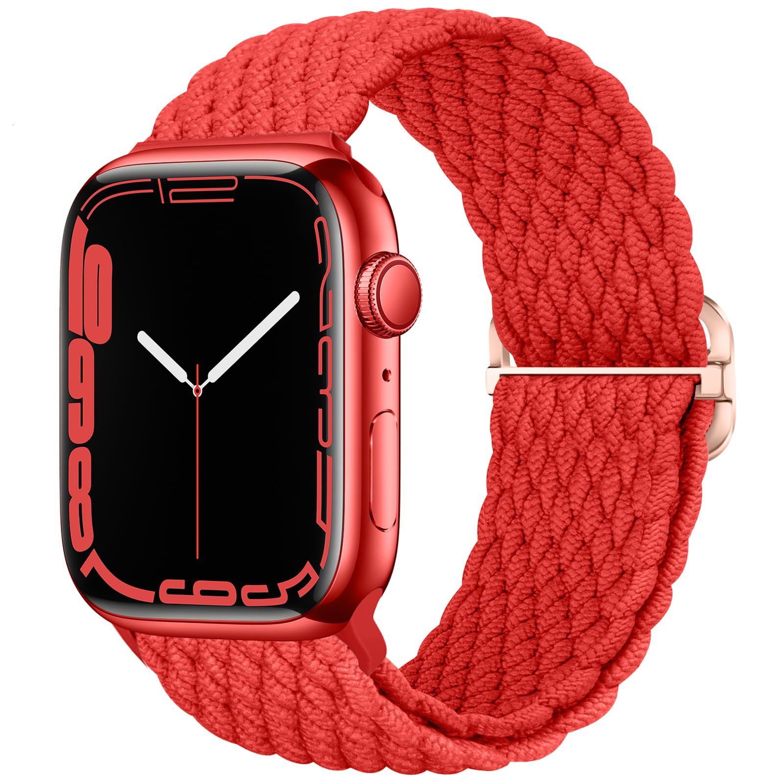 Compatible with Apple Watch Band Applewatch Striped Nylon Woven iWatch Rainbow Color Block Design