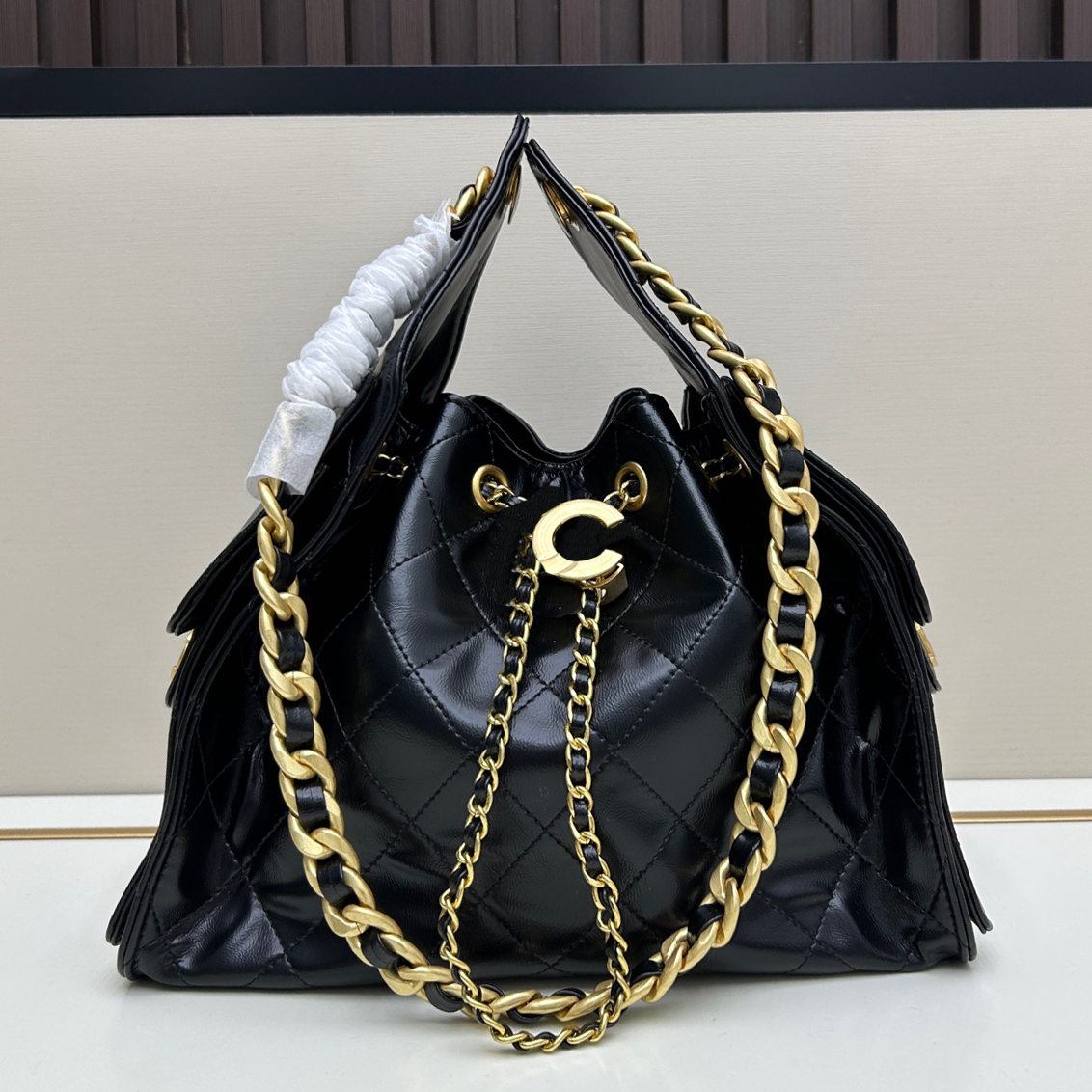 Top quality 25 hobo bag Luxury designer bag 25 cc bag Womens handbag leather tote bag with drawstring lady clutch chain shoulder bag fashion crossbody Evening Bags