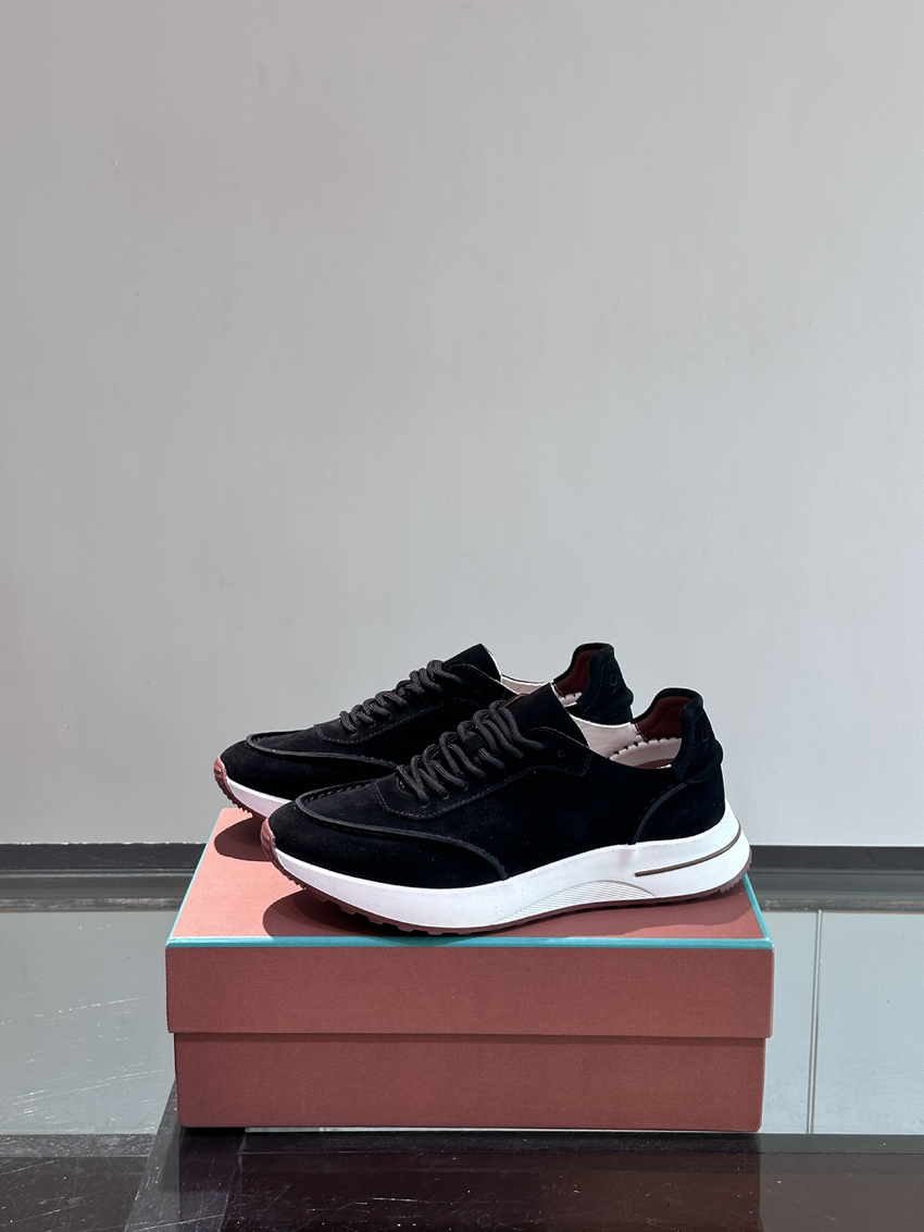 Luxury Men Casual Shoes Week End Walk Running Sneaker Italy High End Low Tops Calf Leather Fabric Lightweight Trainers Designer Technical Sports Shoes Box EU 39-46