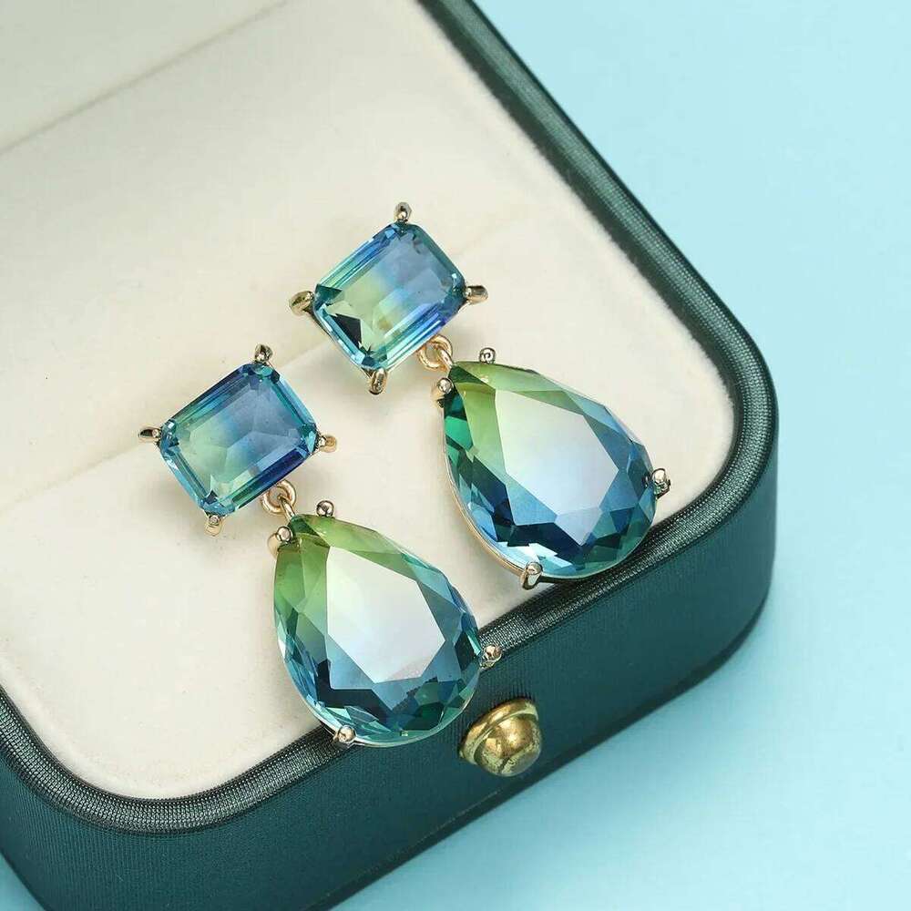 Wedding 925 Sterling Silver Drop for Women Green Tourmaline Gemstone Earrings Jewelry Gift