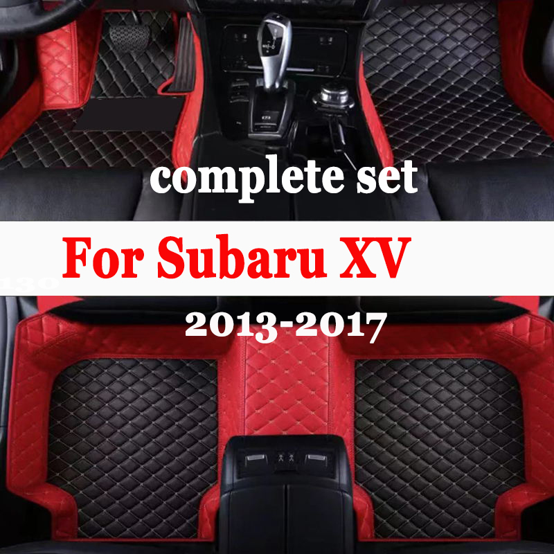 Car Mats For Subaru XV Crosstrek GP 2013-2017 Leather Floor Mat Carpets Rugs Protective Pad Interior Parts Car Accessories 2014