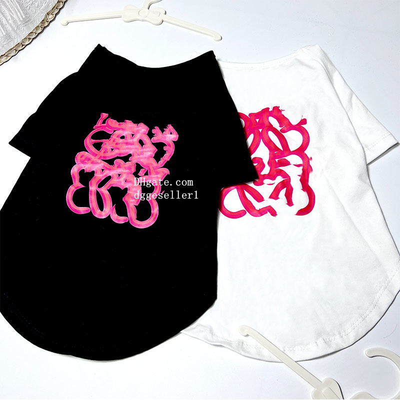 Designer Dog Clothes Luxury Pet Cotton T-Shirt Premium Heat Transfer Graphic Design Multi Sizes for Small Medium Dogs High-End Pet Apparel Y426