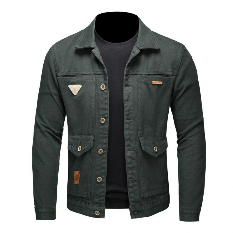 Free Shipping Luxury Fashion 2026 Men's Oversized Denim Jacket, Durable Workwear Coat