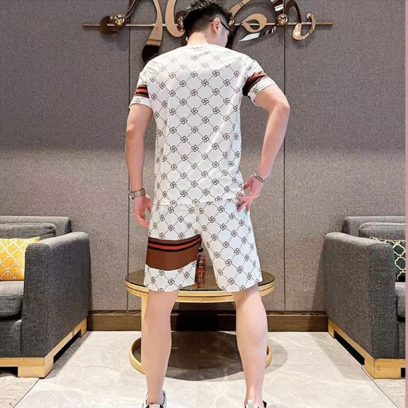 Men's Tracksuits New Designer Clothing Casual Suit For Men Summer Fashion Loose Oversized Trendy And Fashionable Luxury Short Style Daily Outfit 