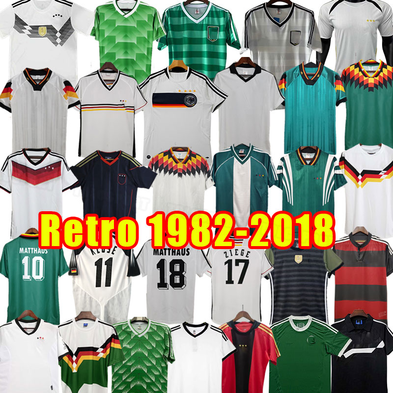 Germany Retro BALLACK Soccer Jerseys KLINSMANN Matthias home shirt KALKBRENNER JERSEY 1982 1988 1992 1994 1996 1998 2002 2004 2010 2014 16 82 88 92 94 96 98