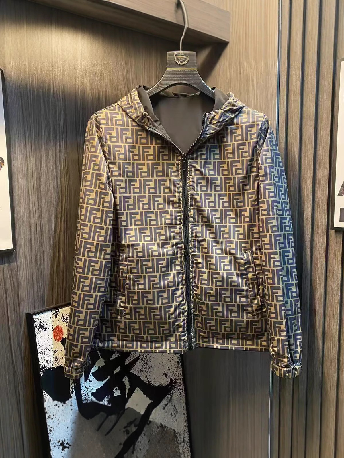 2026 Luxury European Men's Reversible Hooded Jacket, Slim Fit Spring Autumn Coat, New Fashion Streetwear Casual Jacket
