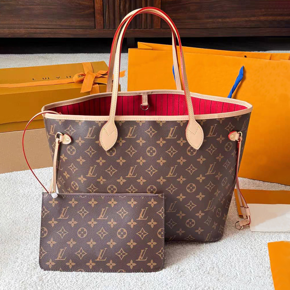 Tote Bag Designer Bag Wallet Fashion Leather Messenger printing Shoulder Handbag Women High Capacity Composite Shopping Bags Old Flower Brown Lattice Bag Wallet