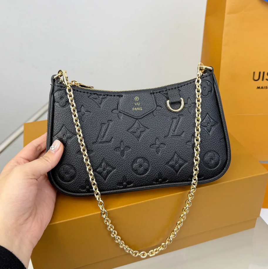 Luxury Designer Bag Women Genuine Leather Embossed Crossbody Old Flower Chain Handbags louisities vittonn bag viitton Shoulder bag Letters Stripe Armpit Bag Purse