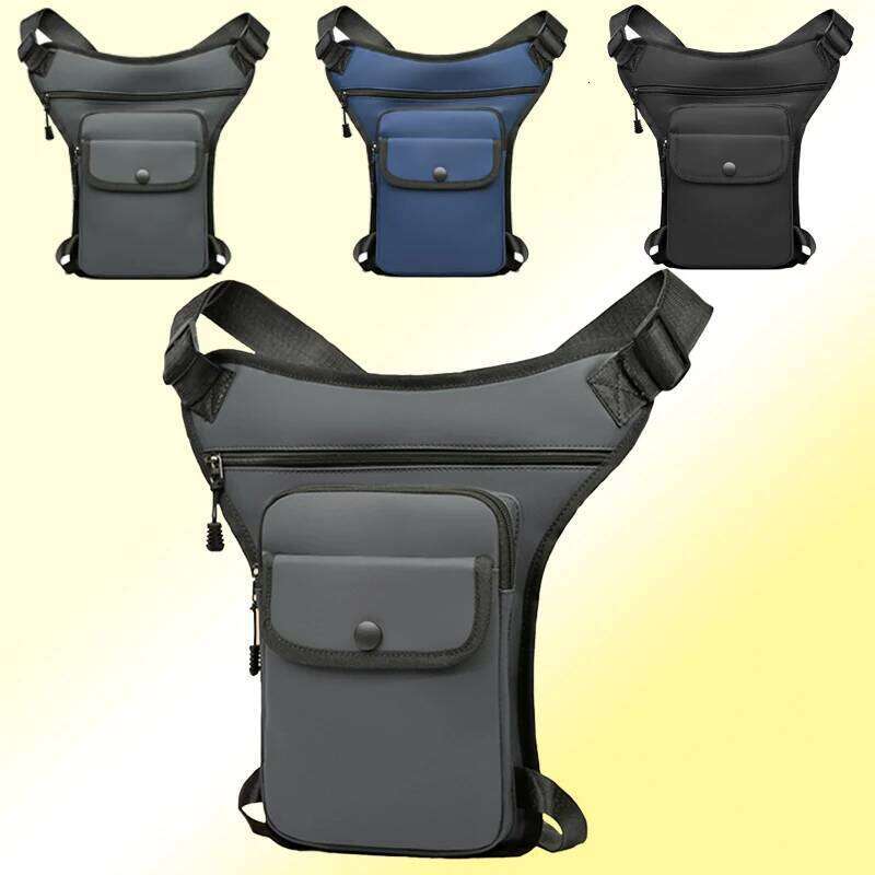 Men's sports messenger bag with no printed pattern, cross-body outdoor hiking bag, suitable for mountain climbing trips