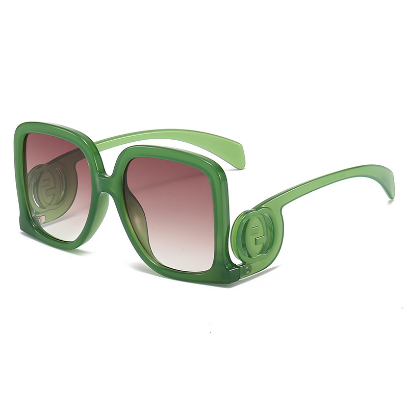 New Fashion Square Large Frame Personality European and American Runway Luxury High-end Ins Internet Celebrity Same Style Sunglasses Trend