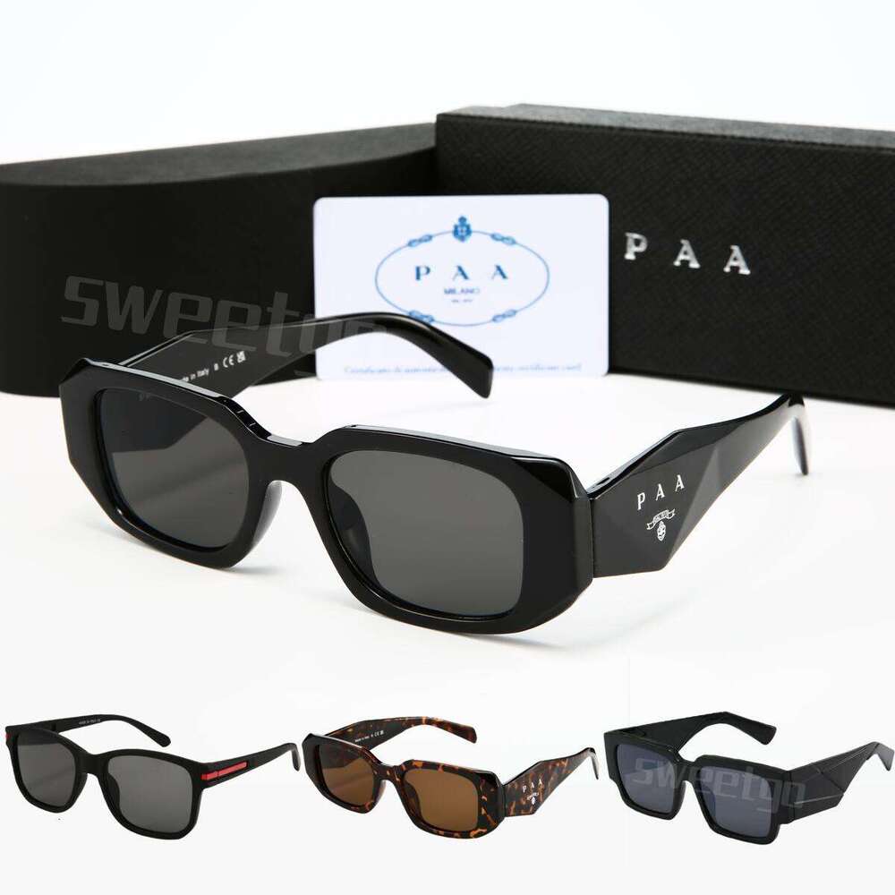 Designer Sunglasses Classic Black Frame Dark Gray Lens Triangular Signature Women Men Oversized Square UV Protection Trendy Shades Luxury sunglasses With Box