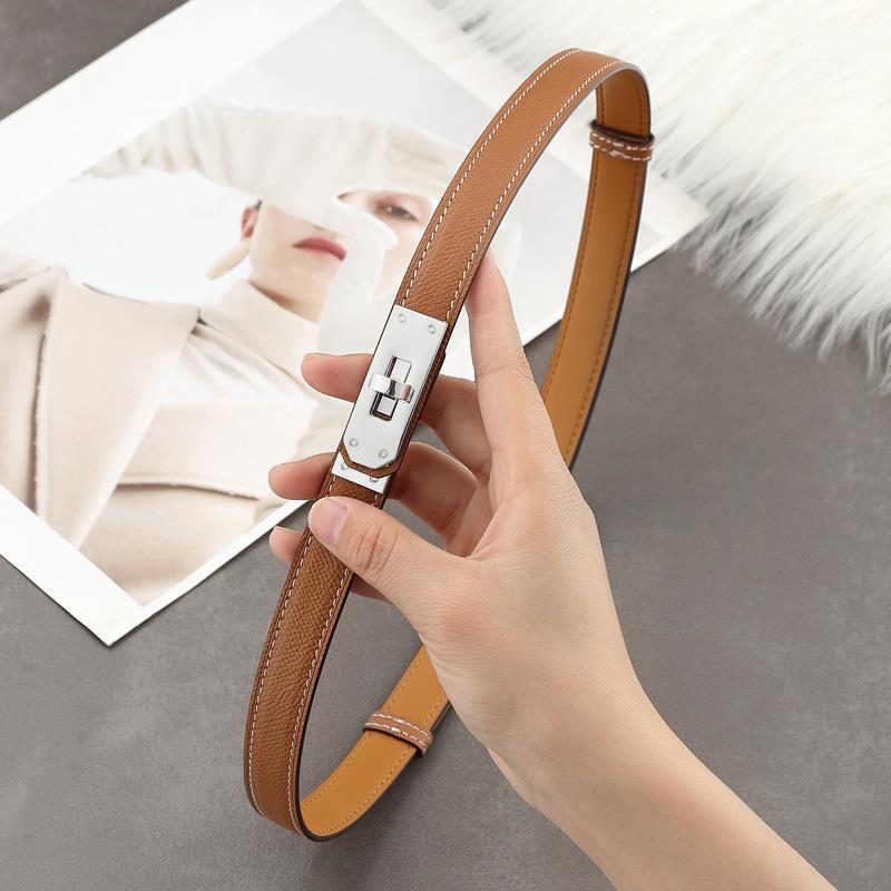 Genuine Leather Versatile with Skirts and Dresses Adjustable Waist Slim Style Kelly Belt for Women d40 718 51