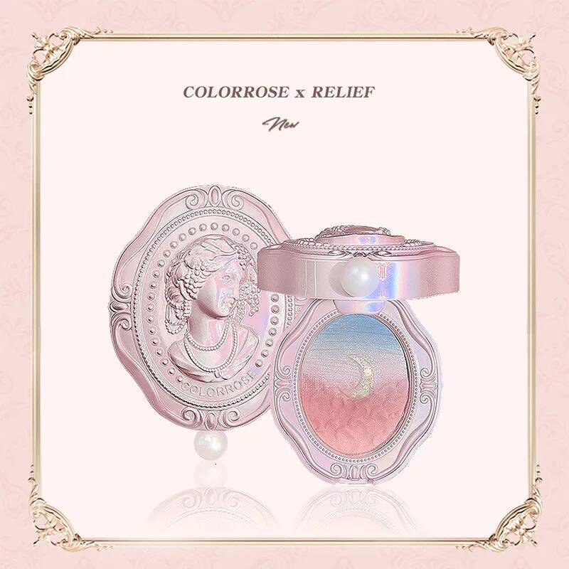 Bestseller Colorrose Embossed Blush Nude Natural Blusher Long Lasting Gradient Colour Highlighter Palette Wholesale Makeup Products ddmyHappy