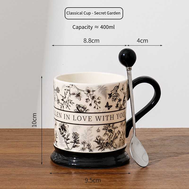 Luxury Elegant European Style Ceramic Mug Luxury Bone China Coffee Cup Breakfast Milk Cup Mosaic Design Brand Gift Box Y250913