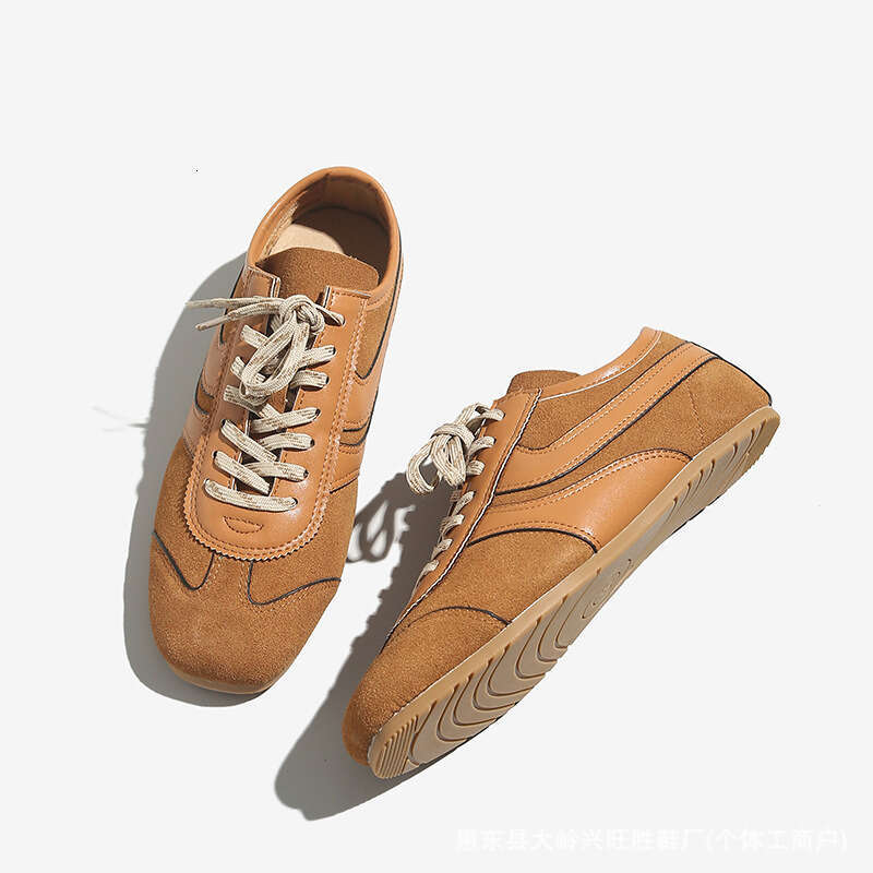 Genuine Leather Retro Height-Increasing German Training for Women 2025 New Versatile Free shipping hot Flat Casual Sports Shoes - view 9