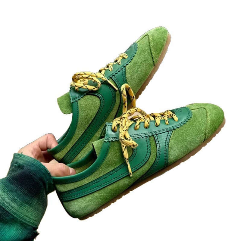 Genuine Leather Retro Height-Increasing German Training for Women 2025 New Versatile Free shipping hot Flat Casual Sports Shoes - view 6