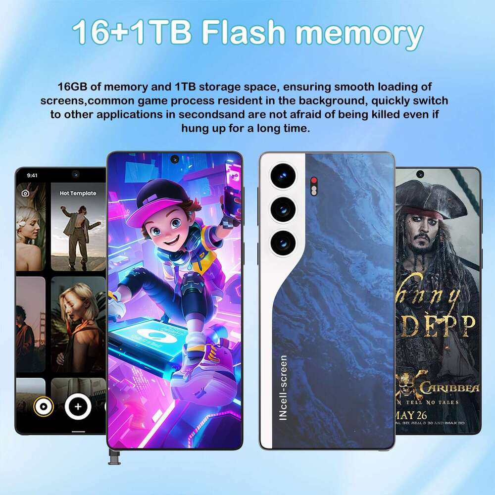 Famous brand cross-border exclusive C40 Pro intelligent 5G phone 7.3 large screen 16+1T foreign trade phone source manufacturer CKS