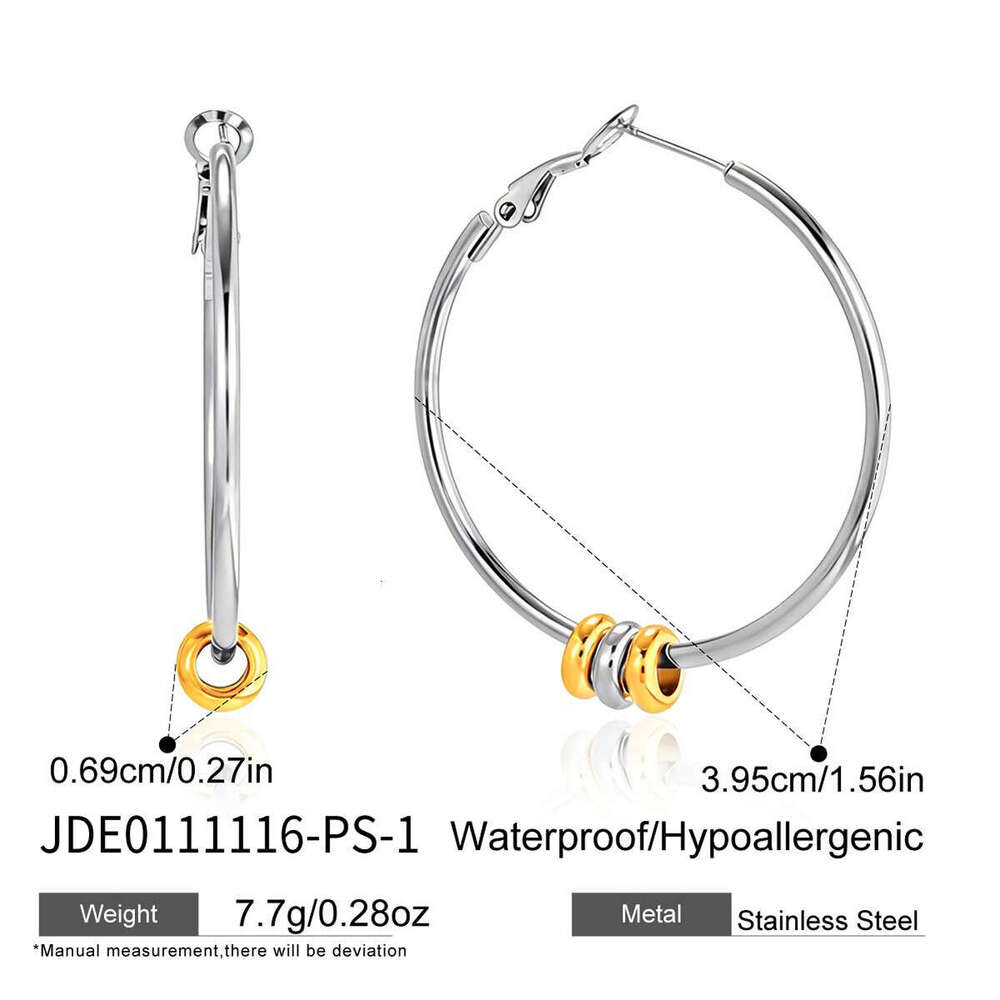 1 Stainless Earrings Luxury earring High end Feel Hoop Earrings Ins Style Titanium Steel Jewelry gift