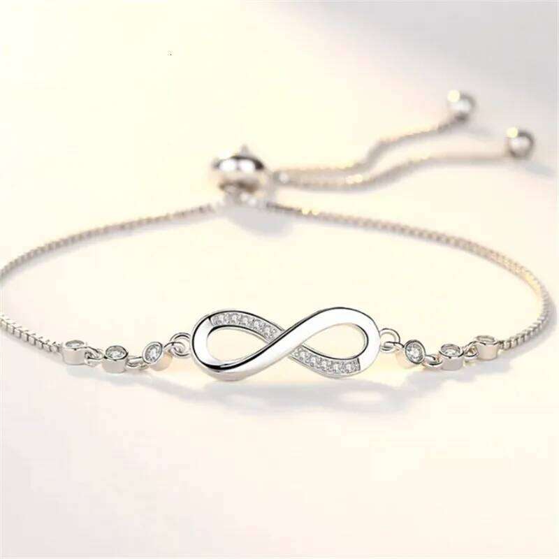 New fine Silver Color pretty Crystal Bracelets for Women Fashion Jewelry Party Wedding Accessories Valentine's Day Gifts