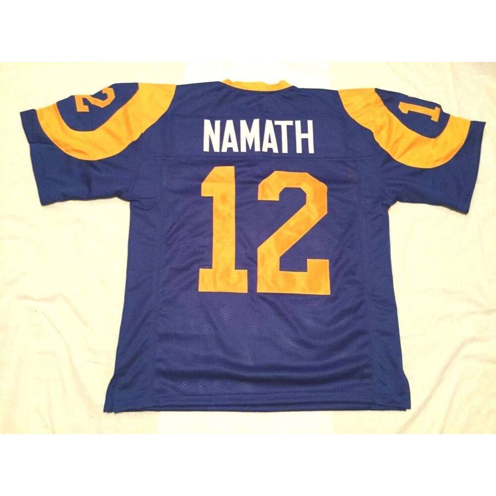 CUSTOM Sewn Stitched Joe Namath Blue Football Jersey Add any name number size XS-5XL 6XL