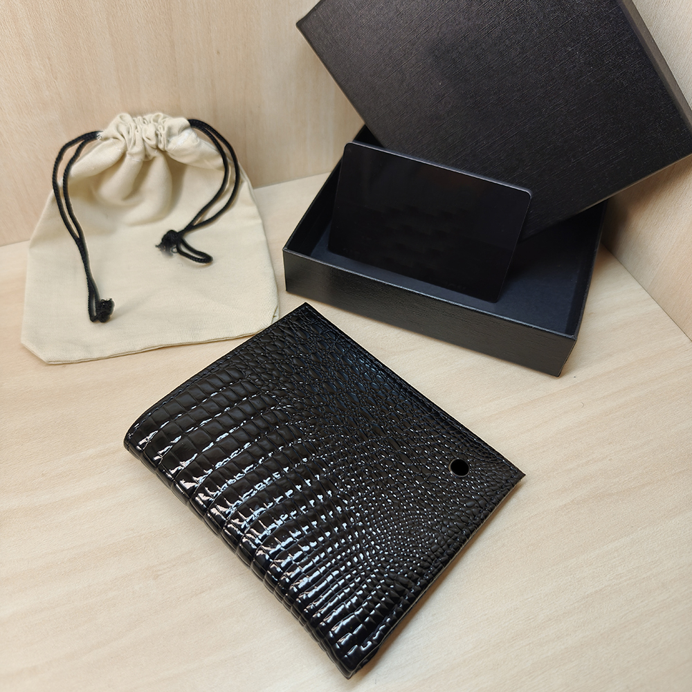 Male model crocodile skin wallet luxury gift luxury credit card holder ultra-thin design handbag original box handmade large capacity card slot