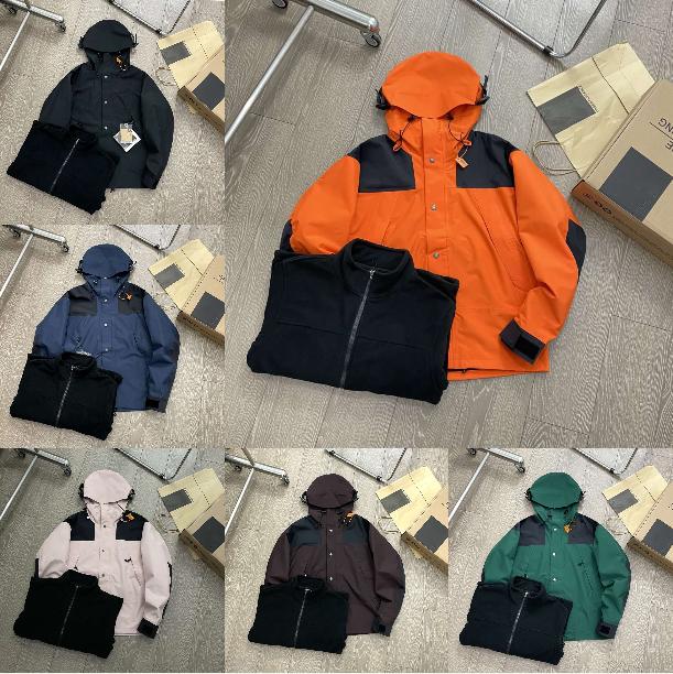 Designer Outdoor Hooded Jacket Waterproof Detachable Jacket 3 in 1 With Thermal Lining For Camping Hiking Men Women