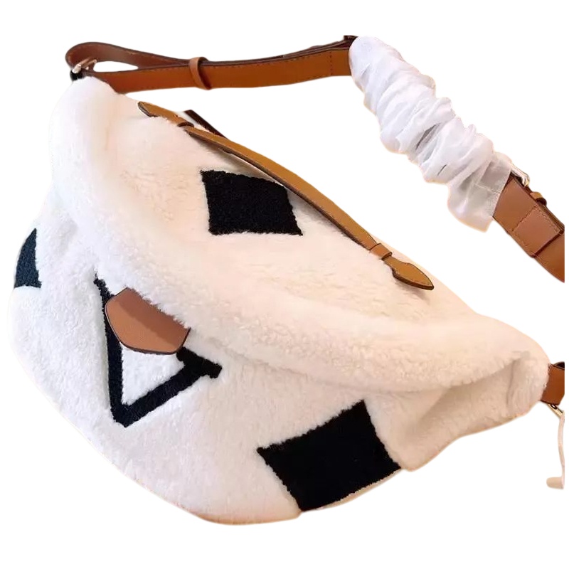 Womens Crossbody Bag Teddy Bumbag Designer Mens Fluffy Waist Bags Fuzzy Bum Bag Handbags Fanny Pack Purses Tonyvic xb273