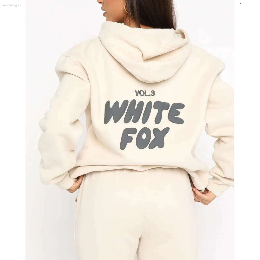 white foxset hoodie Designer women tracksuits two pieces sets sweatsuit autumn whites foxset hoodies hoody pants with sweatshirt ladies White Foxliness woman 893